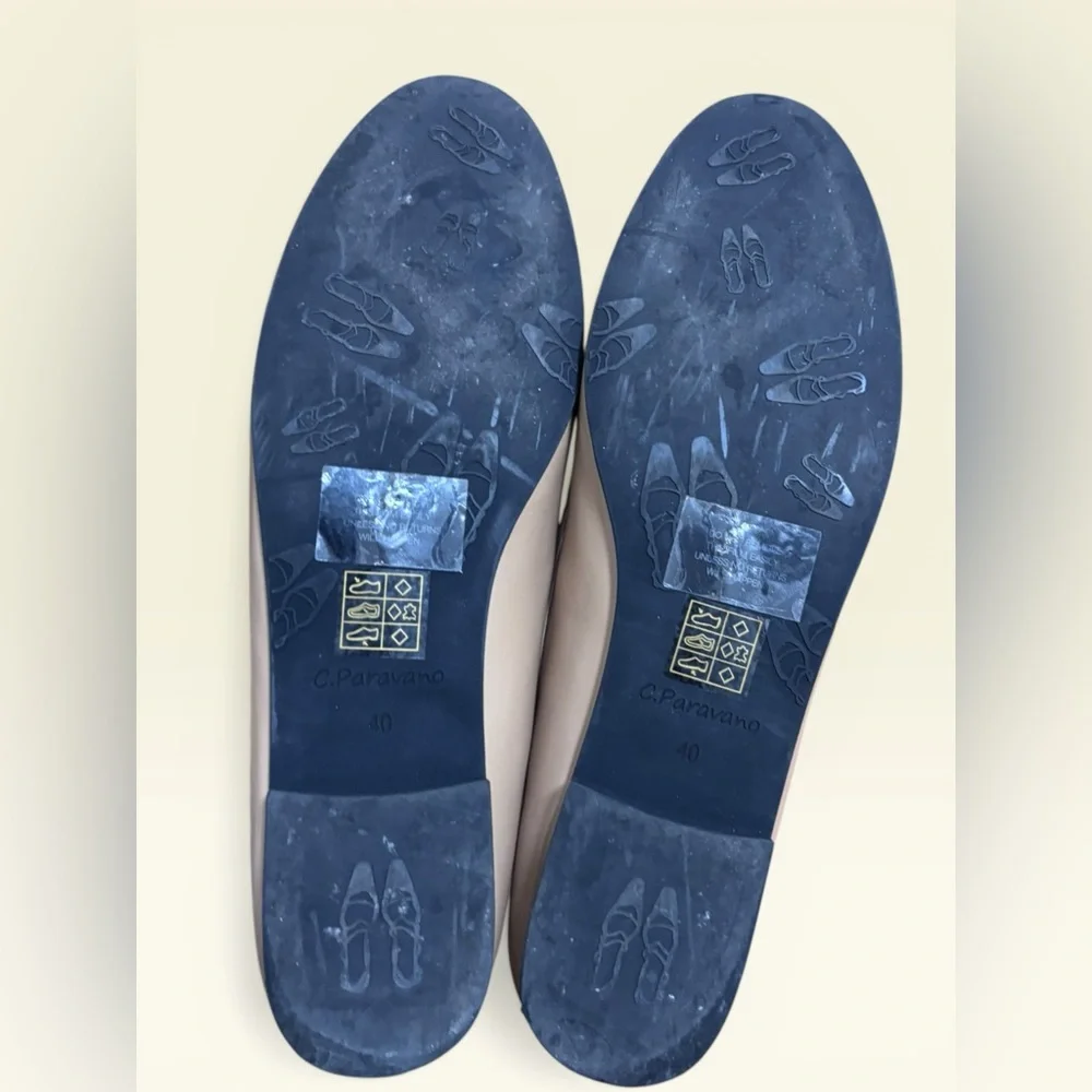 C. Paravano Gold Bit Round Toe Loafers - Picture 6 of 7